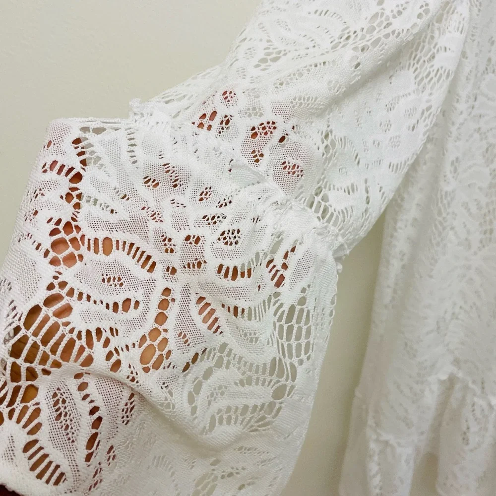 Resort White Lace Swim Lilly Pulitzer Payton Cover-up Dress SIZE XL - Picture 3 of 5